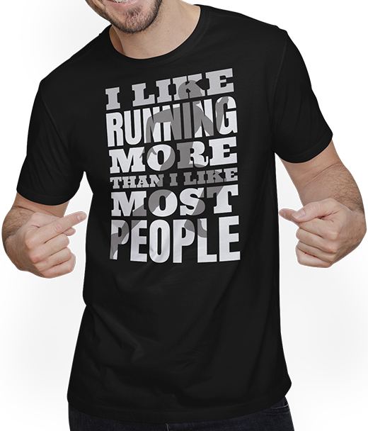 Produktbild von T-Shirt mit Mann Lustige sarkastische & ironische Läufersprüche Marathon