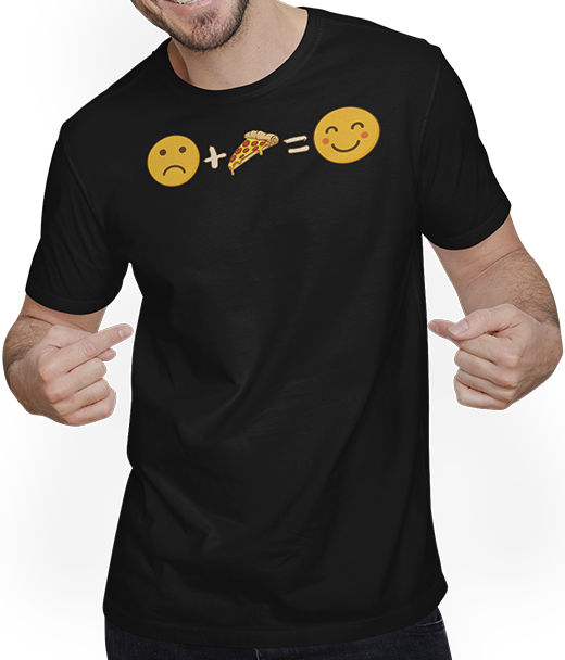 Produktbild von T-Shirt mit Mann Lustige witzige Pizza Emotionen Geschenk für Pizzaesser