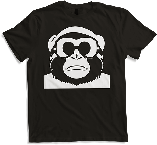 Produktbild von T-Shirt Lustiger Affe trägt Sonnenbrille Cool Monkey
