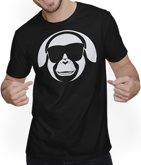 Produktbild von T-Shirt mit Mann Lustiger Affe trägt Sonnenbrille Fun Monkey