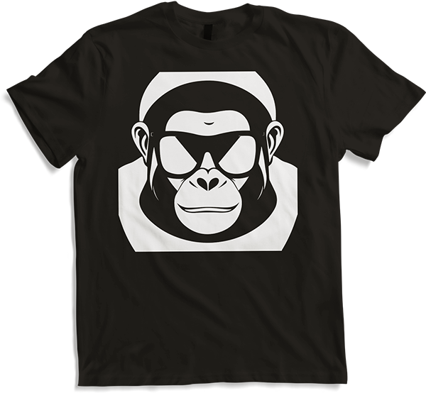 Produktbild von T-Shirt Lustiger Affe trägt Sonnenbrille Fun Monkey