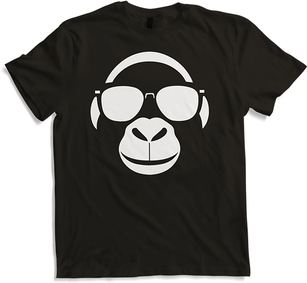 Produktbild von T-Shirt Lustiger Affe trägt Sonnenbrille Fun Monkey