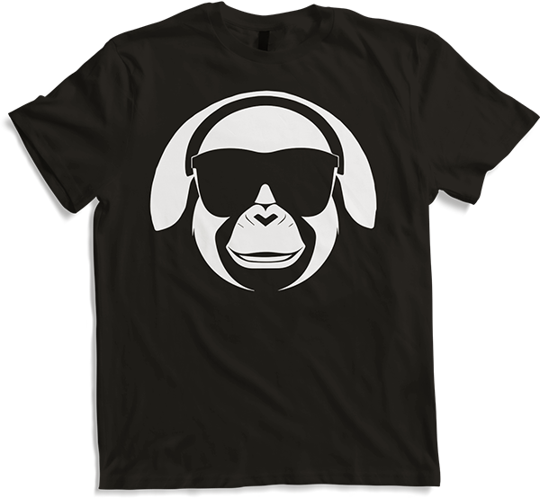 Produktbild von T-Shirt Lustiger Affe trägt Sonnenbrille Fun Monkey