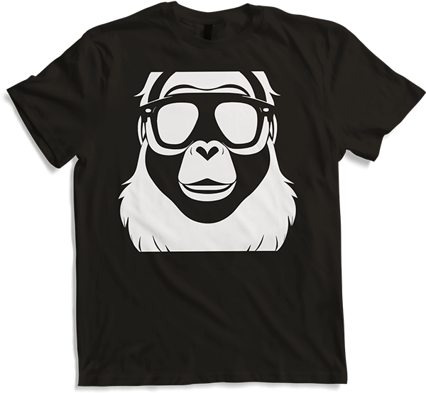 Produktbild von T-Shirt Lustiger Affe trägt Sonnenbrille Fun Monkey