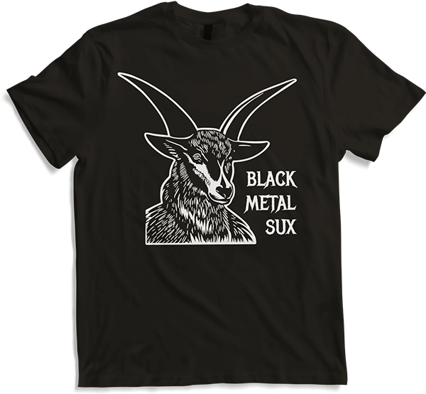Produktbild von T-Shirt Lustiger Anti-Schwarz Metall Sux Baphomet Ziege Demon Thrash Metall