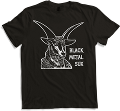 Produktbild von T-Shirt Lustiger Anti-Schwarz Metall Sux Baphomet Ziege Demon Thrash Metall