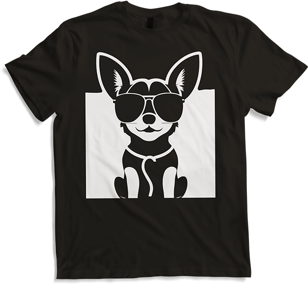 Produktbild von T-Shirt Lustiger Chihuahua mit Sonnenbrille Chihuahuas