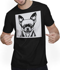 Produktbild von T-Shirt mit Mann Lustiger Chihuahua mit Sonnenbrille Chihuahuas