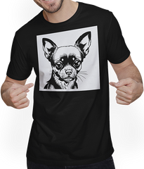 Produktbild von T-Shirt mit Mann Lustiger Chihuahua mit Sonnenbrille Chihuahuas