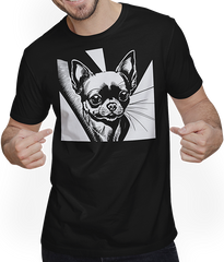 Produktbild von T-Shirt mit Mann Lustiger Chihuahua mit Sonnenbrille Chihuahuas