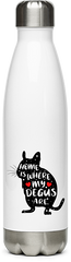 Produktbild von Edelstahlflasche Lustiger Degu Spruch | Octodon | Home Is Where My Degus Are