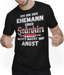 Produktbild von T-Shirt mit Mann Lustiger Franken Spruch | Ehemann einer Fränkin Frankenland