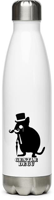 Produktbild von Edelstahlflasche Lustiger Gentleman Degu | Gentle Degus | Geschenk Deguhalter