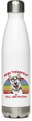 Produktbild von Edelstahlflasche Lustiger Husky | Mein Therapeut hat Fell und Pfoten | Spruch