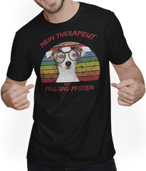 Produktbild von T-Shirt mit Mann Lustiger Jack Russel Terrier Spruch | Mein Therapeut | Witz
