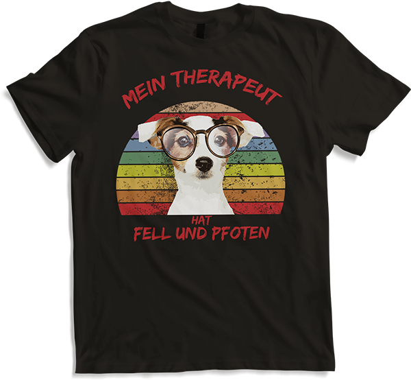 Produktbild von T-Shirt Lustiger Jack Russel Terrier Spruch | Mein Therapeut | Witz
