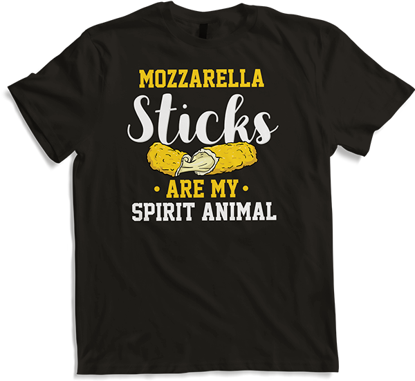 Produktbild von T-Shirt Lustiger Mozarella Sticks Are My Spirit Animal Spruch Essen