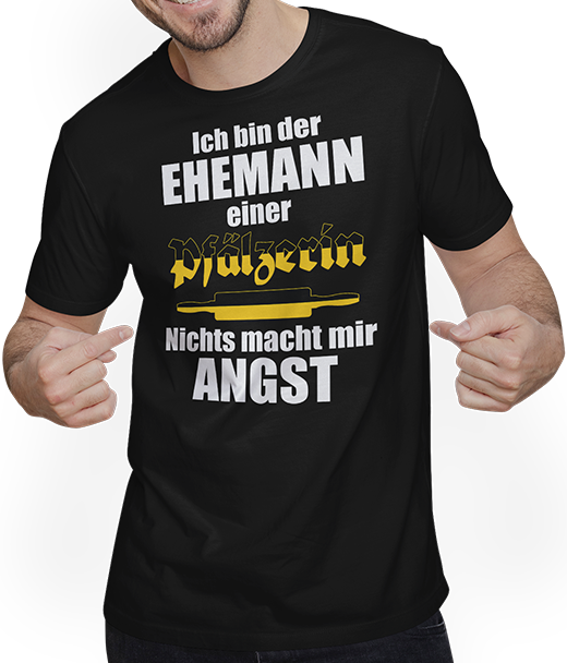 Produktbild von T-Shirt mit Mann Lustiger Pfälzer Spruch | Ehemann einer Pfälzerin | Pfalz