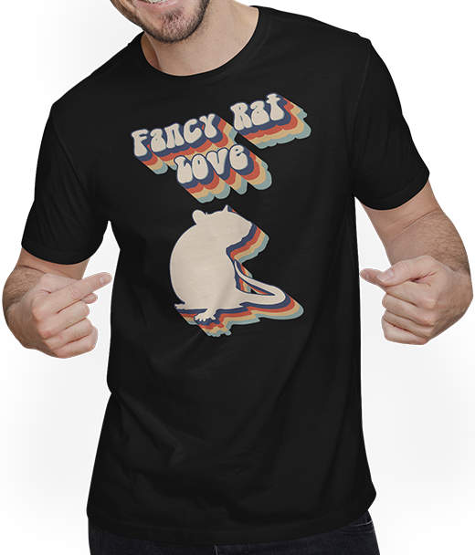 Produktbild von T-Shirt mit Mann Lustiger Ratten Spruch | Vintage Farbratte für Rattenhalter