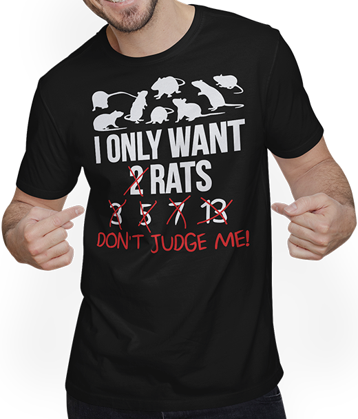 Produktbild von T-Shirt mit Mann Lustiger Ratten-Spruch für Mütter, Ratten, Mutter, Haustiere, Ratten
