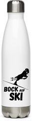 Produktbild von Edelstahlflasche Lustiger Ski Spruch | Bock auf Ski Skifahrer | Apres-Ski