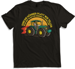 Produktbild von T-Shirt Lustiger Trecker und Traktor Hühner Spruch Bauer Landwirte