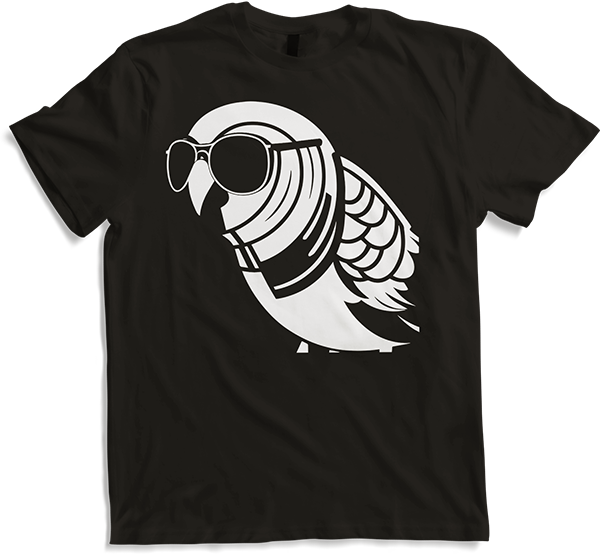 Produktbild von T-Shirt Lustiger Vogel mit Sonnenbrille Cool Bourke's Sittich