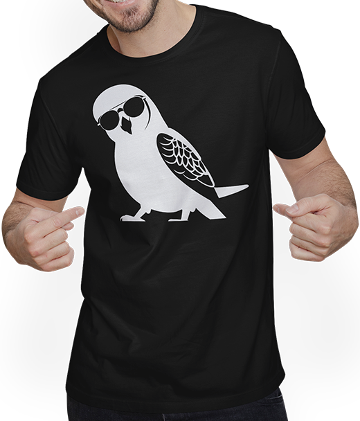 Produktbild von T-Shirt mit Mann Lustiger Vogel mit Sonnenbrille Cool Bourke's Sittich