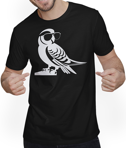 Produktbild von T-Shirt mit Mann Lustiger Vogel mit Sonnenbrille Cool Bourke's Sittich
