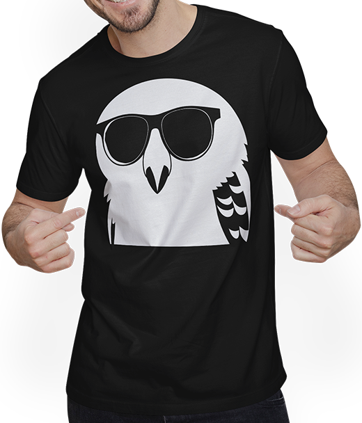 Produktbild von T-Shirt mit Mann Lustiger Vogel mit Sonnenbrille Cool Bourke's Sittich