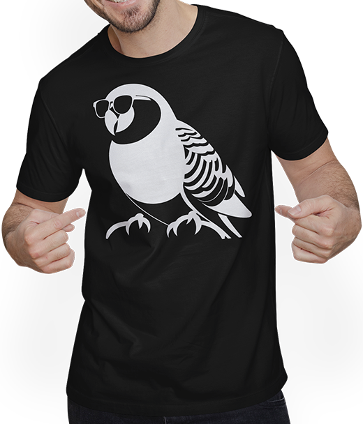 Produktbild von T-Shirt mit Mann Lustiger Vogel mit Sonnenbrille Cool Bourke's Sittich