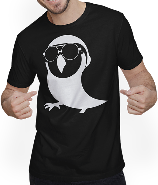 Produktbild von T-Shirt mit Mann Lustiger Vogel mit Sonnenbrille Cool Bourke's Sittich