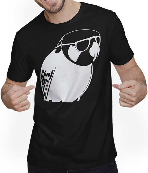 Produktbild von T-Shirt mit Mann Lustiger Vogel mit Sonnenbrille Cool Bourke's Sittich
