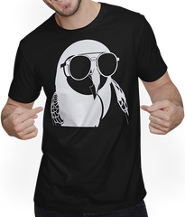 Produktbild von T-Shirt mit Mann Lustiger Vogel mit Sonnenbrille Cool Bourke's Sittich