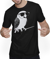 Produktbild von T-Shirt mit Mann Lustiger Vogel mit Sonnenbrille Cool Bourke's Sittich