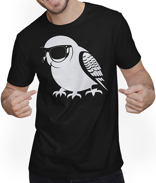Produktbild von T-Shirt mit Mann Lustiger Vogel mit Sonnenbrille Cool Bourke's Sittich