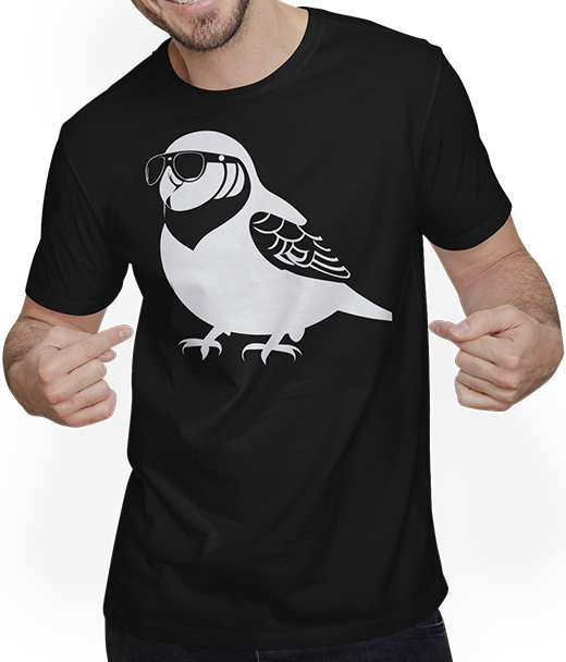 Produktbild von T-Shirt mit Mann Lustiger Vogel mit Sonnenbrille Cool Bourke's Sittich