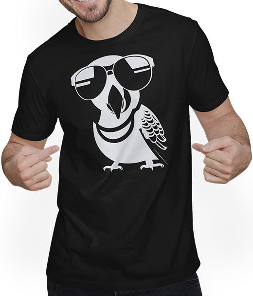 Produktbild von T-Shirt mit Mann Lustiger Vogel mit Sonnenbrille Cool Bourke's Sittich