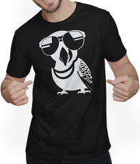 Produktbild von T-Shirt mit Mann Lustiger Vogel mit Sonnenbrille Cool Bourke's Sittich