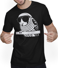 Produktbild von T-Shirt mit Mann Lustiger Vogel mit Sonnenbrille Cool Bourke's Sittich