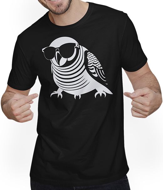 Produktbild von T-Shirt mit Mann Lustiger Vogel mit Sonnenbrille Cool Bourke's Sittich