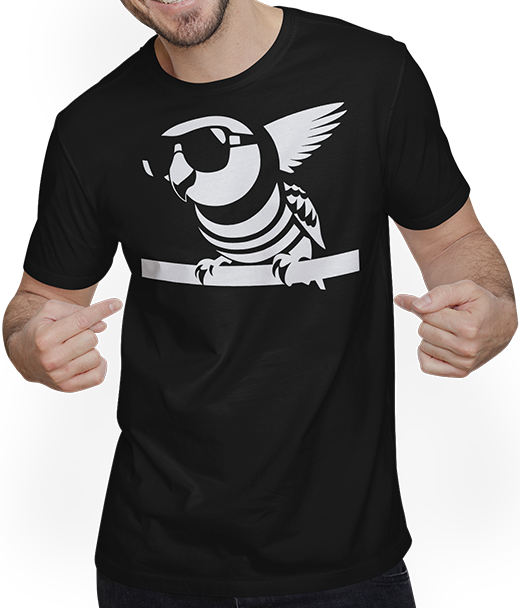 Produktbild von T-Shirt mit Mann Lustiger Vogel mit Sonnenbrille Cool Bourke's Sittich