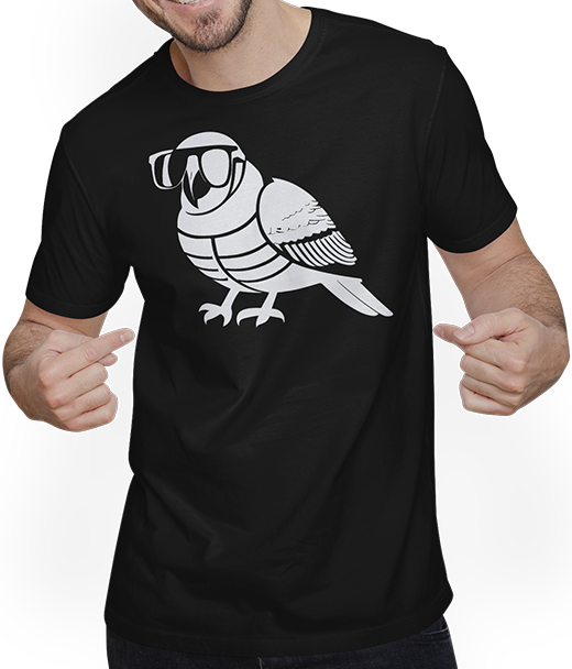 Produktbild von T-Shirt mit Mann Lustiger Vogel mit Sonnenbrille Cool Bourke's Sittich