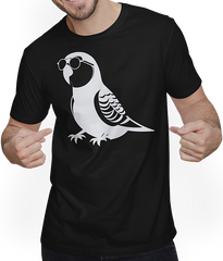 Produktbild von T-Shirt mit Mann Lustiger Vogel mit Sonnenbrille Cool Bourke's Sittich