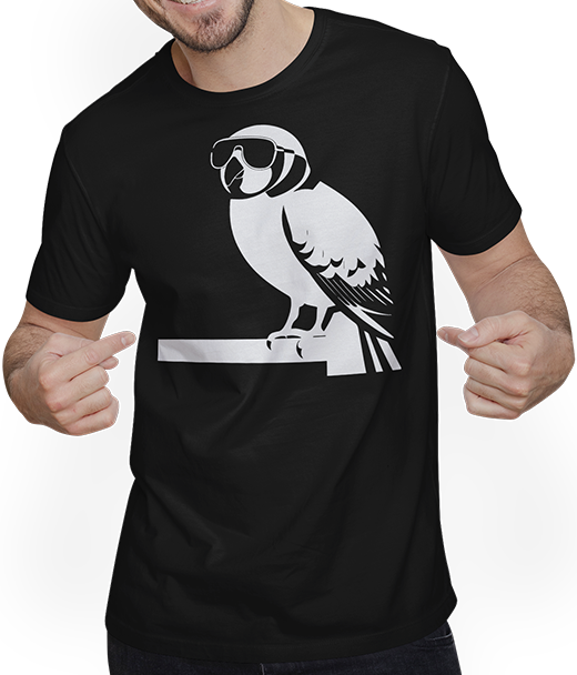 Produktbild von T-Shirt mit Mann Lustiger Vogel mit Sonnenbrille Cool Bourke's Sittich