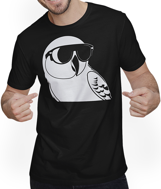 Produktbild von T-Shirt mit Mann Lustiger Vogel mit Sonnenbrille Cool Bourke's Sittich