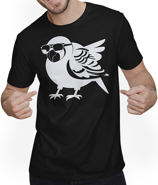 Produktbild von T-Shirt mit Mann Lustiger Vogel mit Sonnenbrille Cool Bourke's Sittich