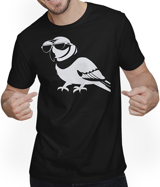 Produktbild von T-Shirt mit Mann Lustiger Vogel mit Sonnenbrille Cool Bourke's Sittich