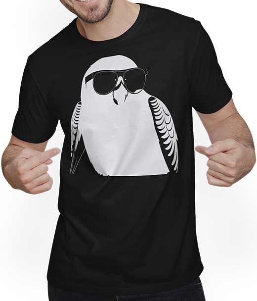 Produktbild von T-Shirt mit Mann Lustiger Vogel mit Sonnenbrille Cool Bourke's Sittich