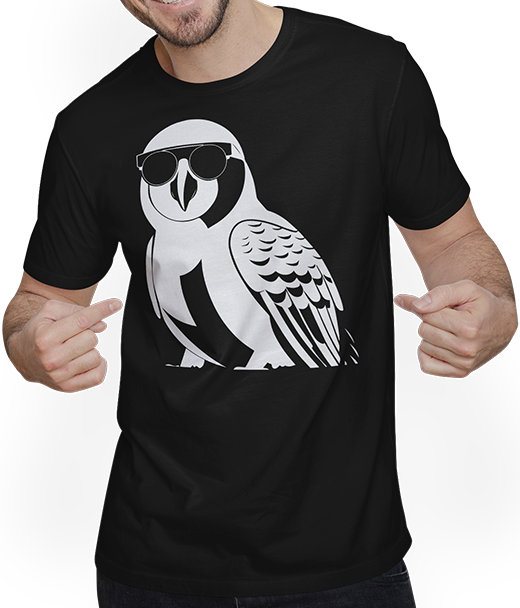 Produktbild von T-Shirt mit Mann Lustiger Vogel mit Sonnenbrille Cool Bourke's Sittich